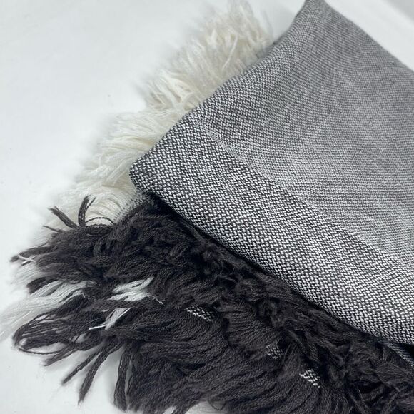 Air France Tweed Wool Class Throw Blanket 36x62 - Picture 9 of 11